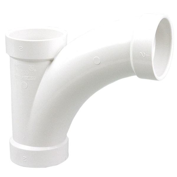NIBCO 2 in. PVC DWV All Hub Long-Radius Sanitary Tee
