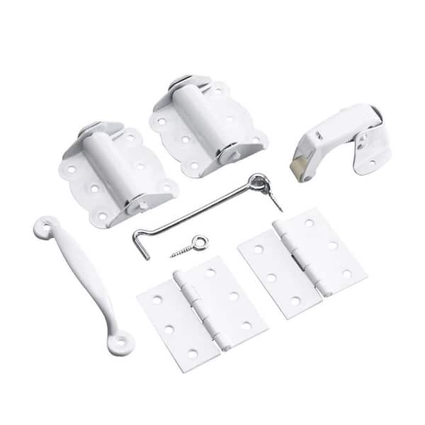 11.42 in. L White Screen Door Hardware Kit