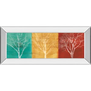 "Fallen Leaves" By Stephane Fontaine Mirror Framed Print Wall Art 18 in. x 42 in.