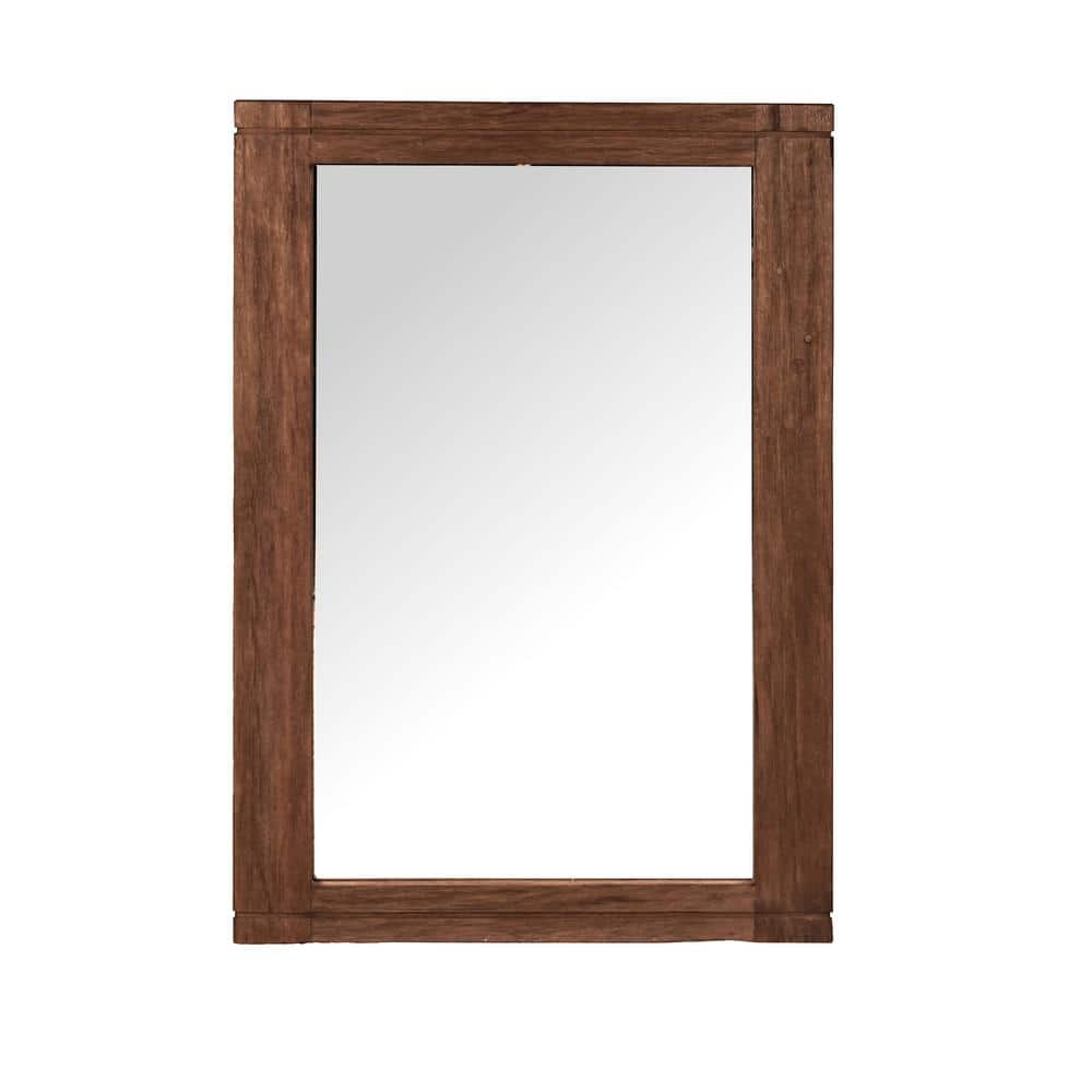 Kai & Kayden Reclaimed Brown Wood 34"x24" Traditional Mirror