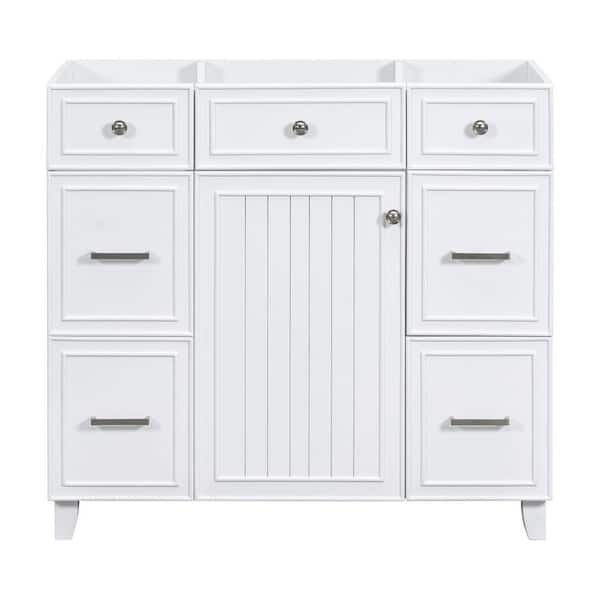 Staykiwi 36 in. W x 17 in. D x 33 in. H Freestanding Bath Vanity Cabinet without Top in White