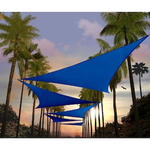 28 ft. x 28 ft. x 28 ft. Blue Triangle Shade Sail