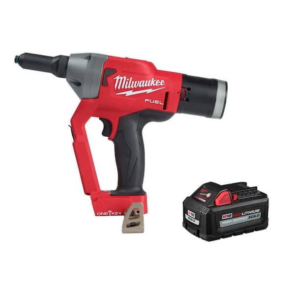 M18 FUEL ONE-KEY 18-Volt Lith-Ion Cordless Rivet Tool w/ (1) HIGH OUTPUT 6.0 Ah Battery