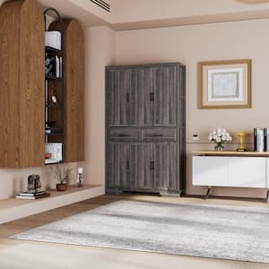 Fufu&Gaga 78.7 inch Tall Gray Oak Wood 10-Shelf Accent Bookcase for only $133.44