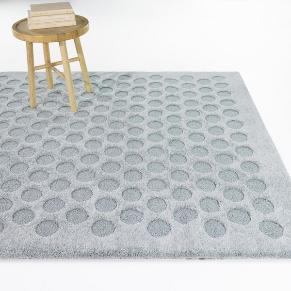 Maceo Teal 7 ft. 10 in. x 10 ft. Tonal Dot Area Rug