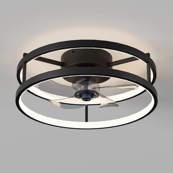 Unbranded Indoor Blade Span 0.98 ft. Black 15.74" Ceiling Fan with Light, 120V, 3230 RPM, 2000 Lumens, with Remote APP Dimmer