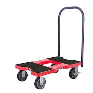 1500 lbs. Capacity All-Terrain Professional E-Track Push Cart Dolly in Red