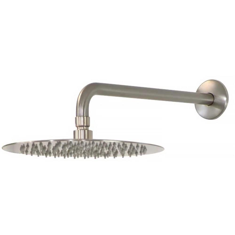 Brushed Nickel Multi-Head Rain Shower System with Valve