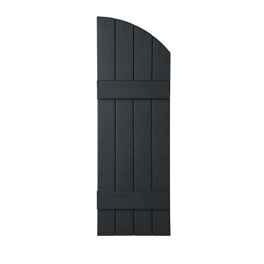 14 in. x 43 in. Polypropylene Closed 4-Board Arch Top Board and Batten Shutter Pair in Blackwatch Green price history on PriceWatchPro