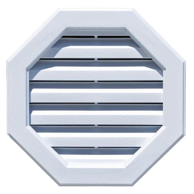 16 in. x 17.50 in. Polypropylene White Octagonal Gable Vent