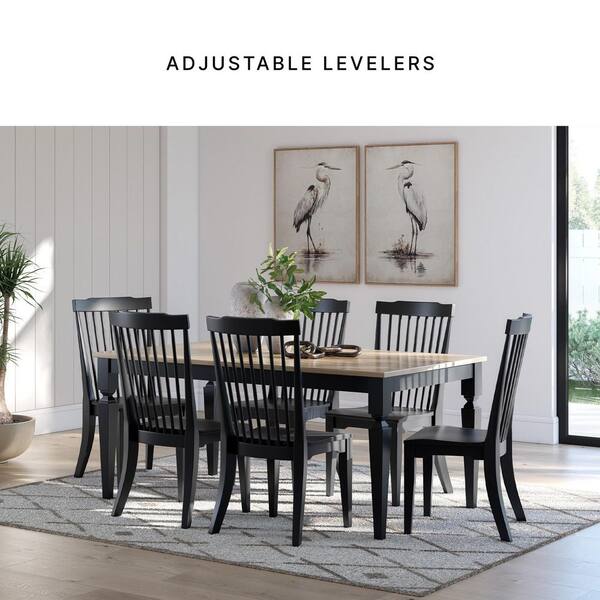 Signature DESIGN BY ASHLEY Plazaton Black Wood Side Chair (Set of