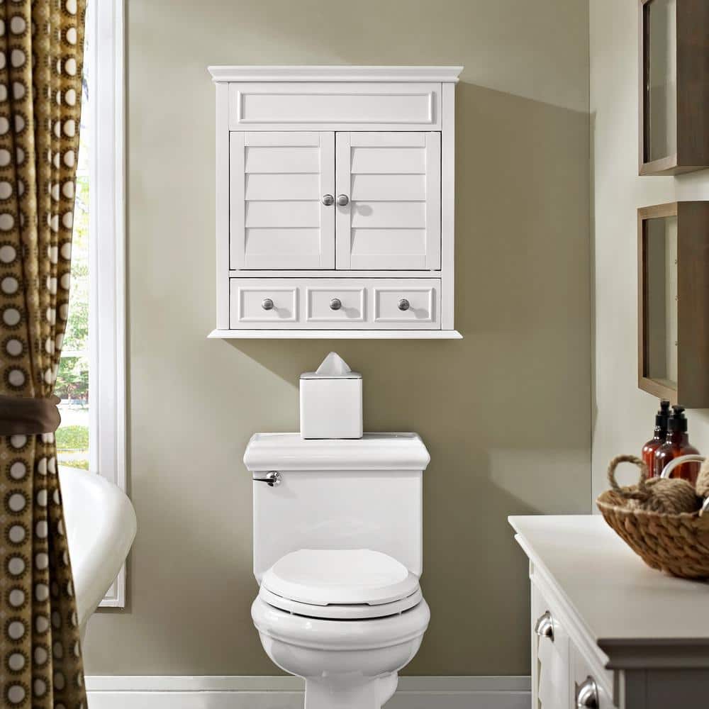 Lydia 24.25 in. W x 25.75 in. H x 9.25 in. D Surface Mount Medicine Cabinet in White price history on PriceWatchPro