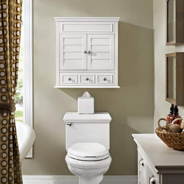 Lydia 24.25 in. W x 25.75 in. H x 9.25 in. D Surface Mount Medicine Cabinet in White