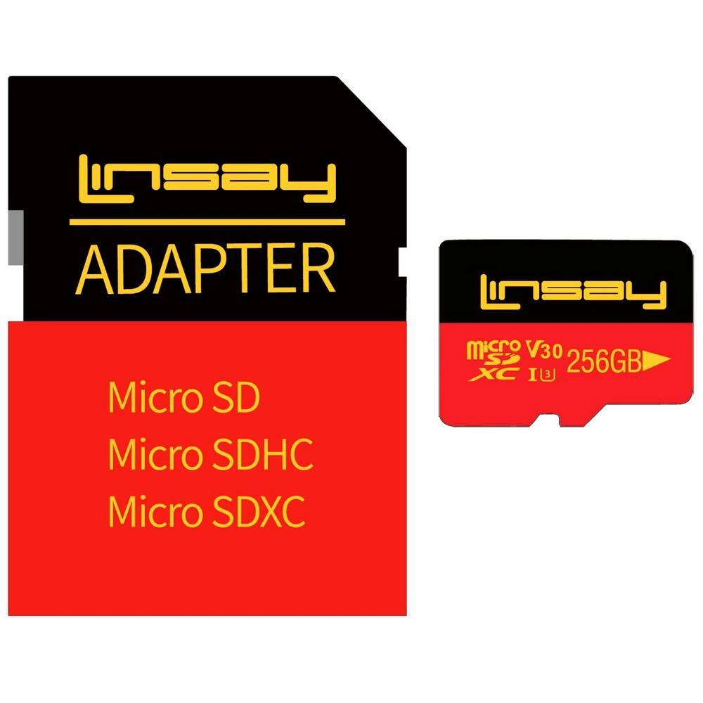 LINSAY High Speed Micro SD Card 256GB V30 4K ULTRA HD L-256GMSD - The Home  Depot