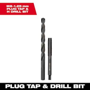 M8-1.25 mm Straight Flute Plug Tap and H Drill Bit