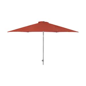 9 ft. Aluminum Market Push-Up Patio Umbrella in Rust