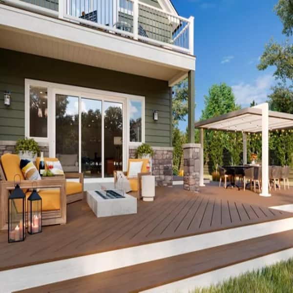Trex Transcend Lineage 1-in x 6-in x 16-ft Jasper Grooved Composite Deck Board (48-Pack)