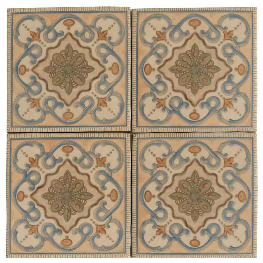 Apollo Tile Terralis 6 in. x 6 in. Matte Taupe-blue Terracotta