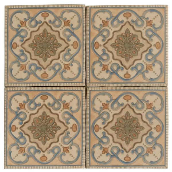 Terralis 6 in. x 6 in. Matte Taupe-blue Terracotta Porcelain Square Wall and Floor Tile (4.65 sq ft/case)-19 Pack