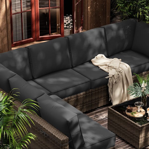 Kimunuk 14-Piece Outdoor Patio Cushion Cover, UV and Waterproof