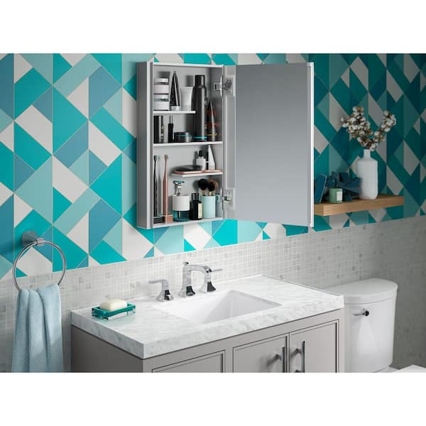 KOHLER Maxstow 15 in. x 24 in. Frameless Surface-Mount Aluminum Medicine Cabinet