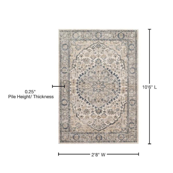 LOLOI II Grand Canyon Grey/Ivory 6 ft. 2 in. x 8 ft. Transitional Area Rug  GRANGC-11GYIV6280 - The Home Depot