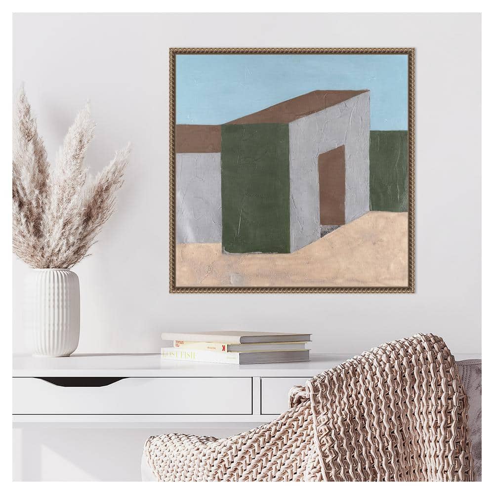 Textured Facades IV Abstract Canvas Print with Bronze Frame