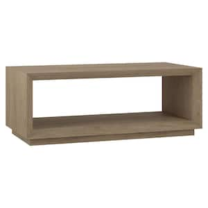 Tannen 47.5 in. Antiqued Gray Oak Rectangle MDF Top Coffee Table