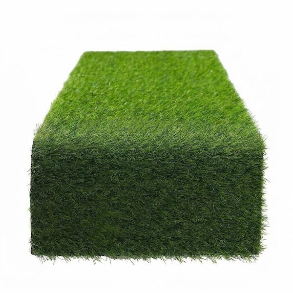 13 x 36 in. Green Artificial Plant Grass Table Runner Realistic