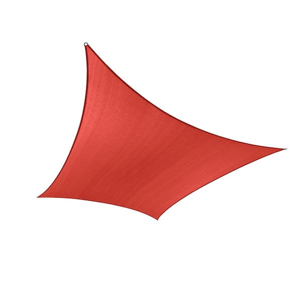 ROYAL SHADE 10 ft. x 10 ft. Red Square Sun Shade Sail Canopy Fabric Cloth Square Sun Shade Sail Canopy Fabric Cloth