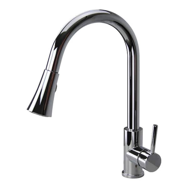 Holmes Single-Handle Pull-Out Sprayer Kitchen Faucet in Chrome