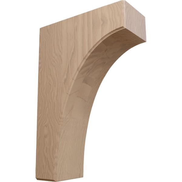 Ekena Millwork 3-1/2 in. x 8 in. x 12 in. Unfinished Mahogany Clarksville Corbel