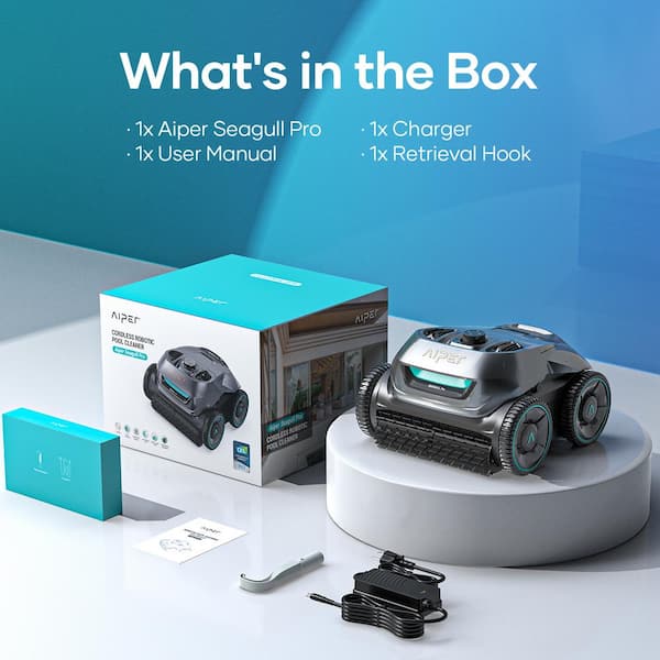 AIPER Seagull Pro Cordless Robotic Pool Cleaner, WavePath