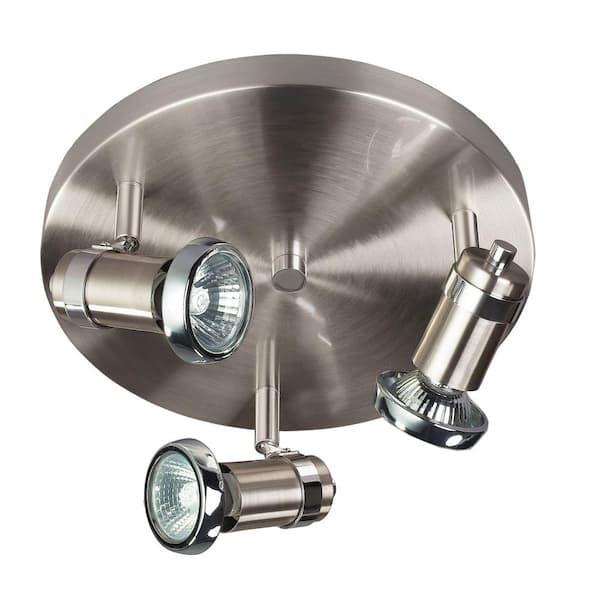 CANARM Shay 3-Light Brushed Nickel with Chrome Accents