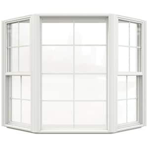 71.5 in. x 47.5 in. V-4500 Bay Vinyl Window with Grille Between Glass