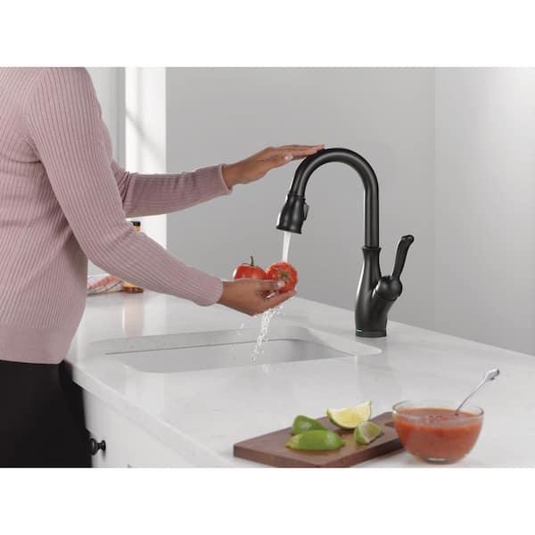 Leland Touch2O with Touchless Technology Single Handle Bar Faucet in Matte Black