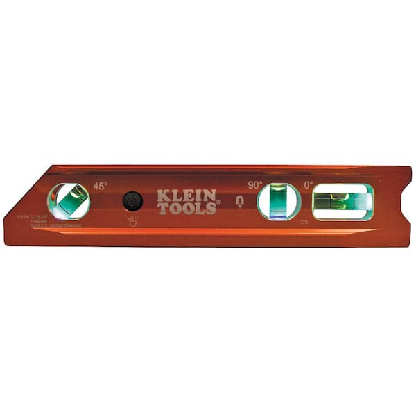 Klein Tools 9 in. Lighted Rare Earth Magnet Torpedo Billet Level
