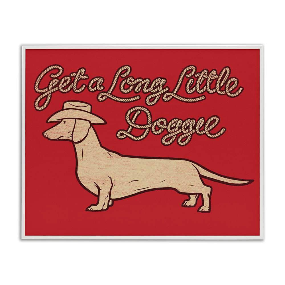 Long Little Doggie by Jedco Brands, Inc. White Framed Typography Giclee Art Print 16 in. x 20 in. price history on PriceWatchPro
