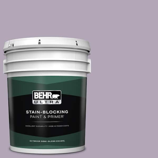 BEHR ULTRA 5 gal. #660F-4 Plum Frost Semi-Gloss Enamel Exterior Paint & Primer