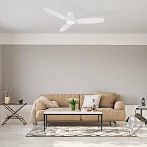 Osborn 60 in. Indoor White 10-Speed DC Motor Flush Mount Ceiling Fan with Remote Control