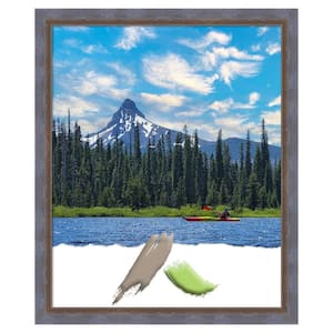 Two Tone Blue Copper Wood Picture Frame Opening Size 18x22 in.