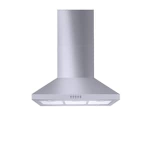 Siena 36 in. 350CFM Convertible Kitchen Island Pyramid Range Hood in Stainless Steel w/ Charcoal Filters and LED Lights
