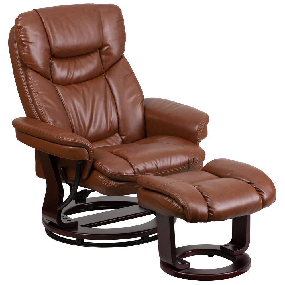 Espresso Brown Reclining Club Chair and Storage Ottoman - Bed Bath & Beyond  - 2081582