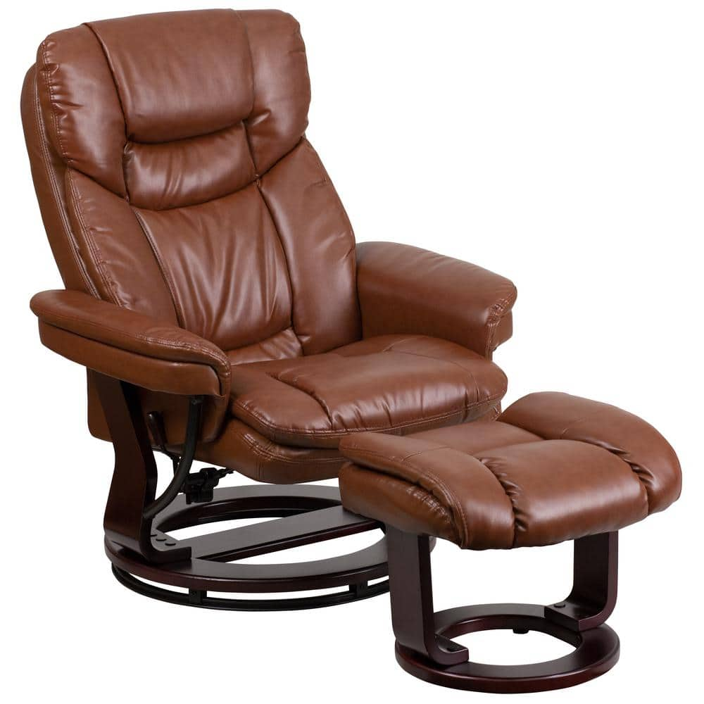 Lane leather recliner with ottoman sale