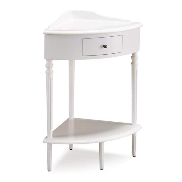 Leick Home Cottage White Corner Stand