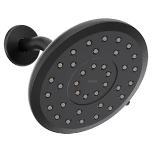 Verso 8-Spray Patterns with 1.75 GPM 6 in. Wall Mount Fixed Shower Head in Matte Black