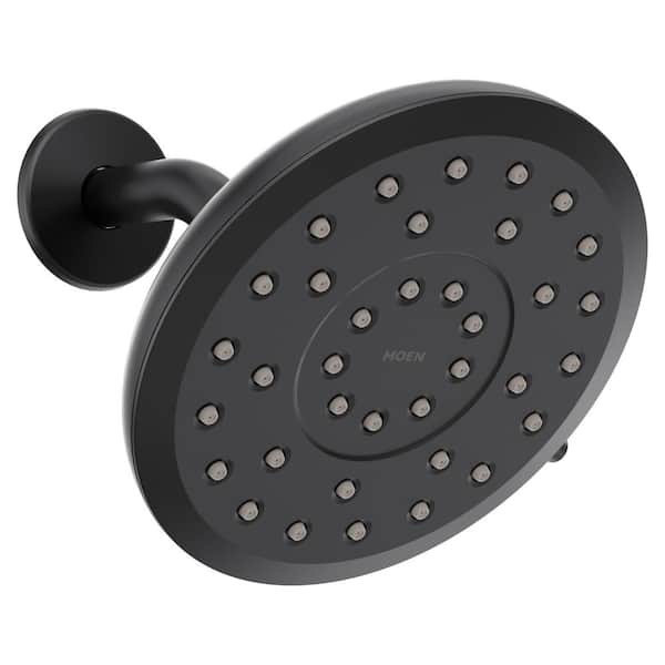 MOEN Verso 8-Spray Patterns with 1.75 GPM 6 in. Wall Mount Fixed Shower Head in Matte Black