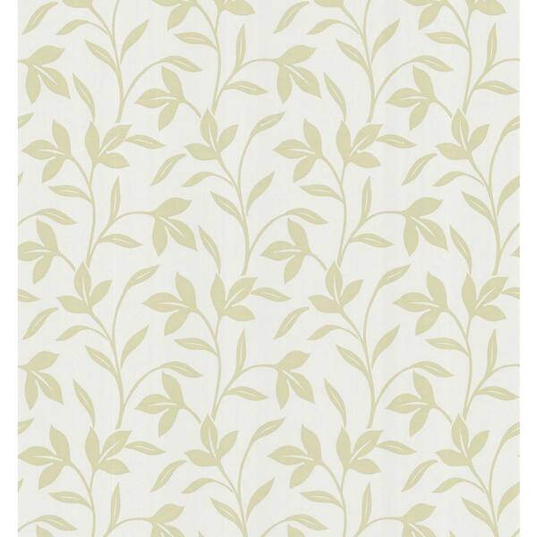 Brewster Flora Beige Trailing Leaves Paper Strippable Roll Wallpaper (Covers 56.4 sq. ft.)