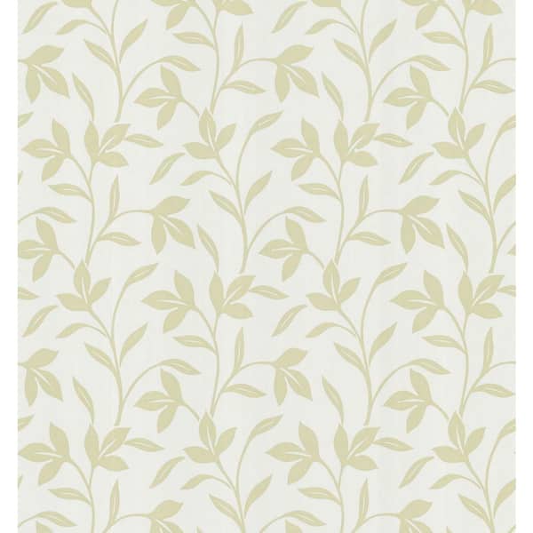 Brewster Leaf Trail Olive Wallpaper Sample