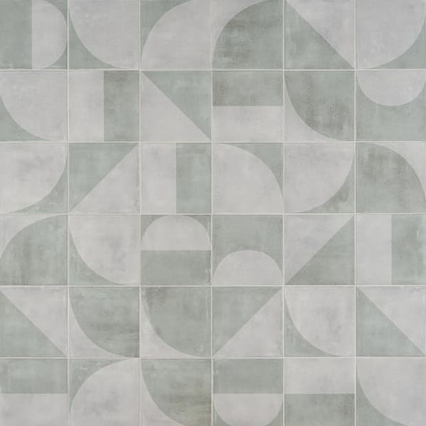 Ivy Hill Tile Quincy Green 7.87 in. x 7.87 in. Matte Porcelain Floor and Wall Tile (11.19 sq. ft./Case)